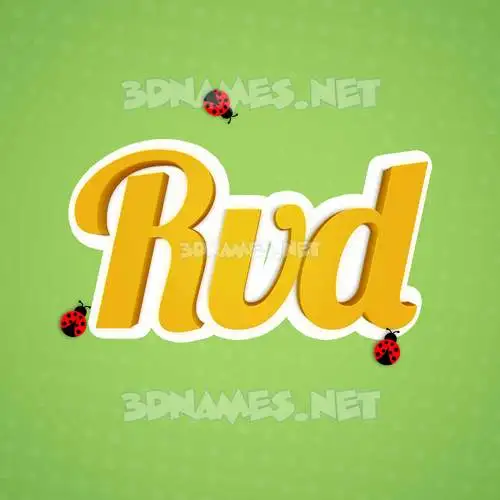rvd in Ladybugs style - 3D name wallpaper rvd in Ladybugs style - 3D name wallpaper