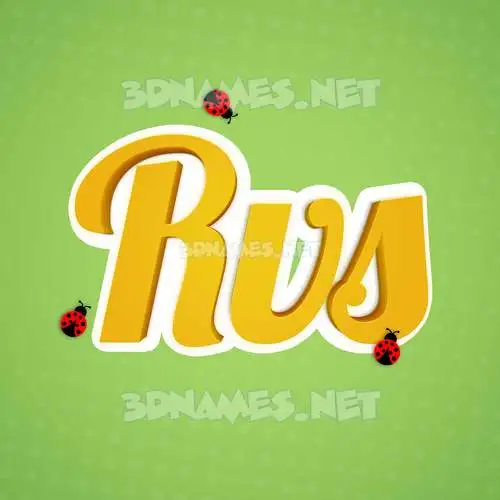 rvs in Ladybugs style - 3D name wallpaper rvs in Ladybugs style - 3D name wallpaper
