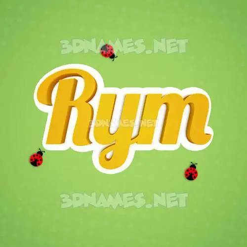 rym in Ladybugs style - 3D name wallpaper rym in Ladybugs style - 3D name wallpaper