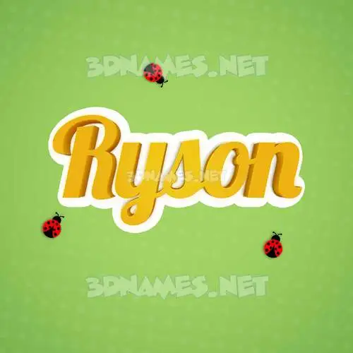 ryson in Ladybugs style - 3D name wallpaper