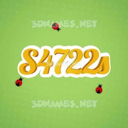 s4722s in Ladybugs style - 3D name wallpaper s4722s in Ladybugs style - 3D name wallpaper