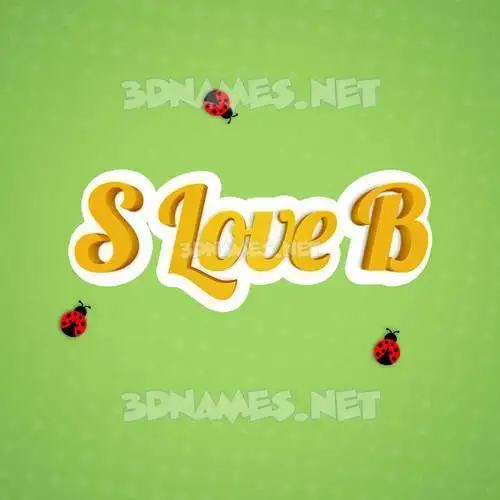 s love b in Ladybugs style - 3D name wallpaper s love b in Ladybugs style - 3D name wallpaper