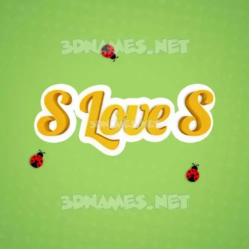 s love s in Ladybugs style - 3D name wallpaper s love s in Ladybugs style - 3D name wallpaper