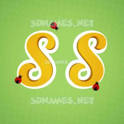 s s in Ladybugs style - 3D name wallpaper s s in Ladybugs style - 3D name wallpaper