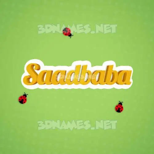 saadbaba in Ladybugs style - 3D name wallpaper saadbaba in Ladybugs style - 3D name wallpaper