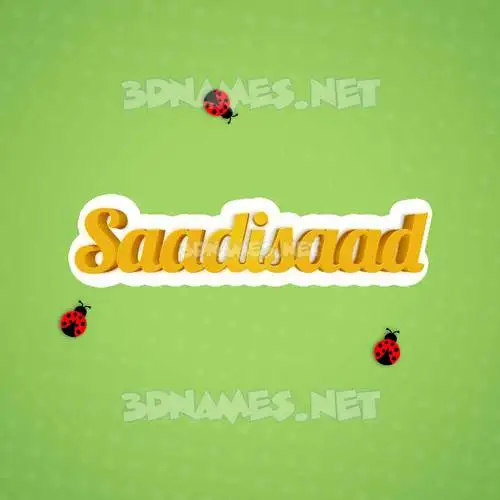 saadisaad in Ladybugs style - 3D name wallpaper saadisaad in Ladybugs style - 3D name wallpaper