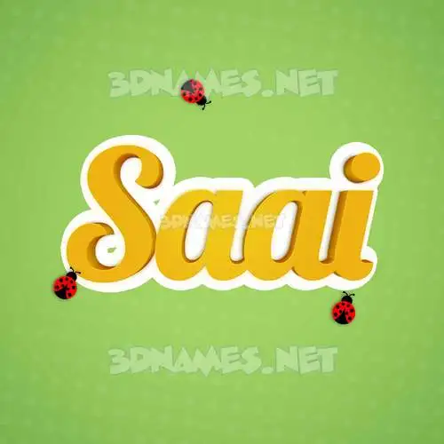 saai in Ladybugs style - 3D name wallpaper