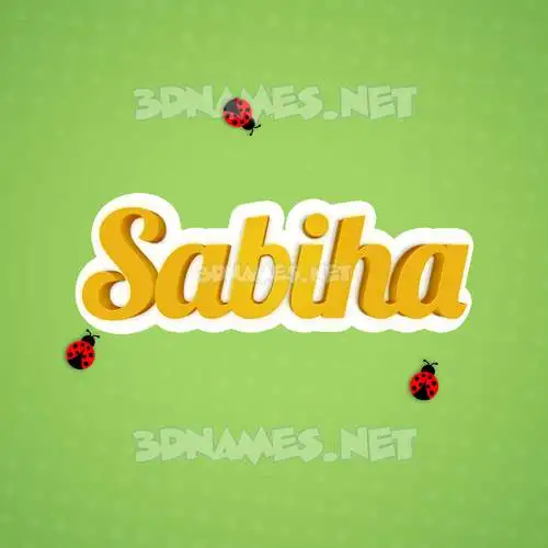 sabiha in Ladybugs style - 3D name wallpaper