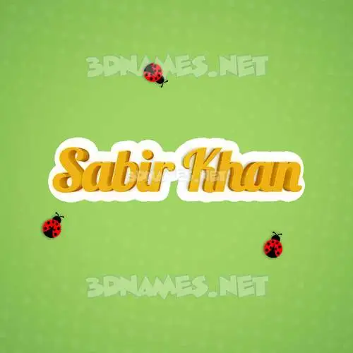 sabir khan in Ladybugs style - 3D name wallpaper sabir khan in Ladybugs style - 3D name wallpaper