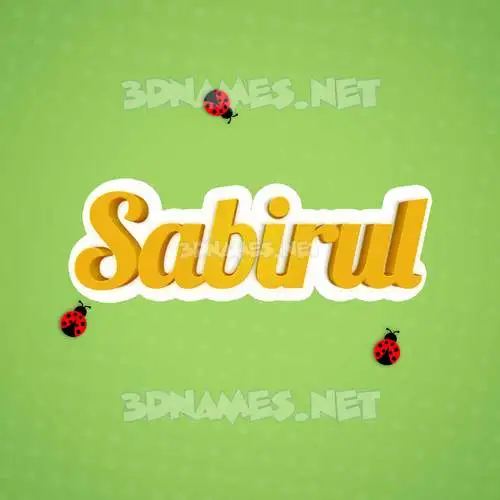 sabirul in Ladybugs style - 3D name wallpaper