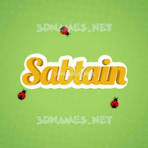 sabtain in Ladybugs style - 3D name wallpaper sabtain in Ladybugs style - 3D name wallpaper