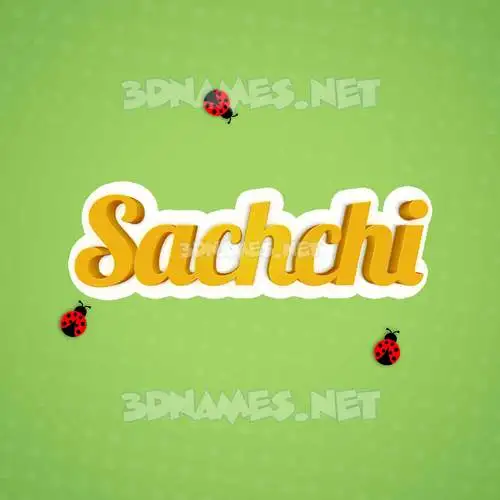 sachchi in Ladybugs style - 3D name wallpaper