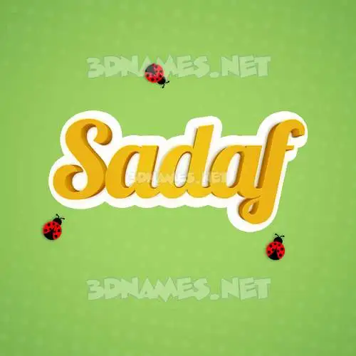 sadaf in Ladybugs style - 3D name wallpaper