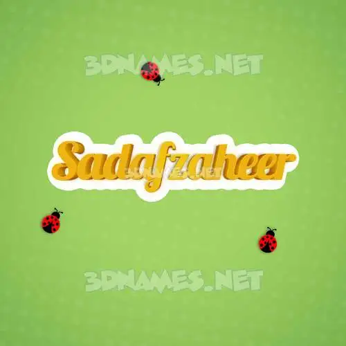 sadafzaheer in Ladybugs style - 3D name wallpaper sadafzaheer in Ladybugs style - 3D name wallpaper