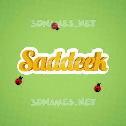 saddeek in Ladybugs style - 3D name wallpaper