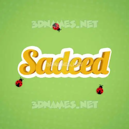 sadeed in Ladybugs style - 3D name wallpaper sadeed in Ladybugs style - 3D name wallpaper