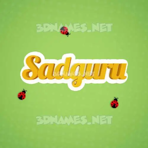 sadguru in Ladybugs style - 3D name wallpaper