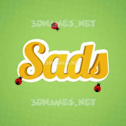 sads in Ladybugs style - 3D name wallpaper