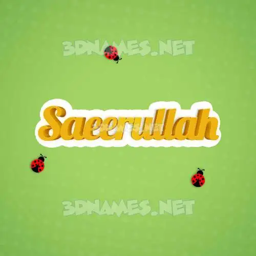 saeerullah in Ladybugs style - 3D name wallpaper saeerullah in Ladybugs style - 3D name wallpaper