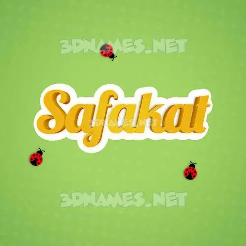 safakat in Ladybugs style - 3D name wallpaper