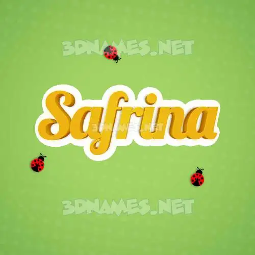 safrina in Ladybugs style - 3D name wallpaper