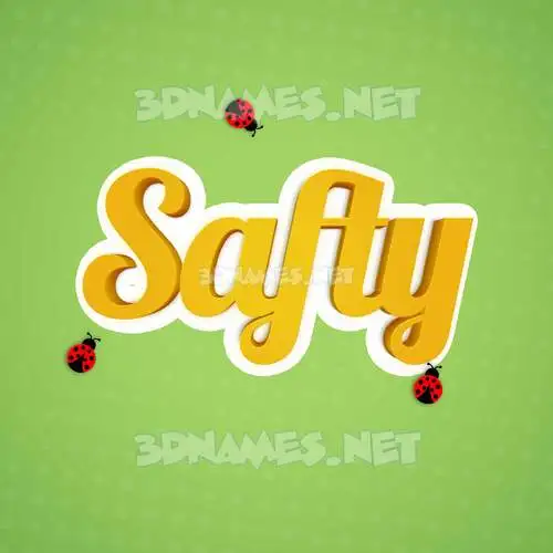 safty in Ladybugs style - 3D name wallpaper safty in Ladybugs style - 3D name wallpaper