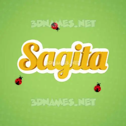 sagita in Ladybugs style - 3D name wallpaper