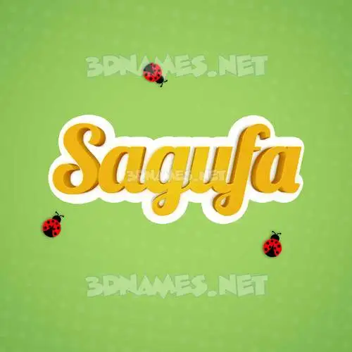 sagufa in Ladybugs style - 3D name wallpaper