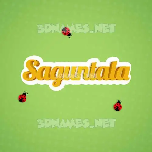 saguntala in Ladybugs style - 3D name wallpaper