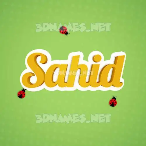 sahid in Ladybugs style - 3D name wallpaper sahid in Ladybugs style - 3D name wallpaper