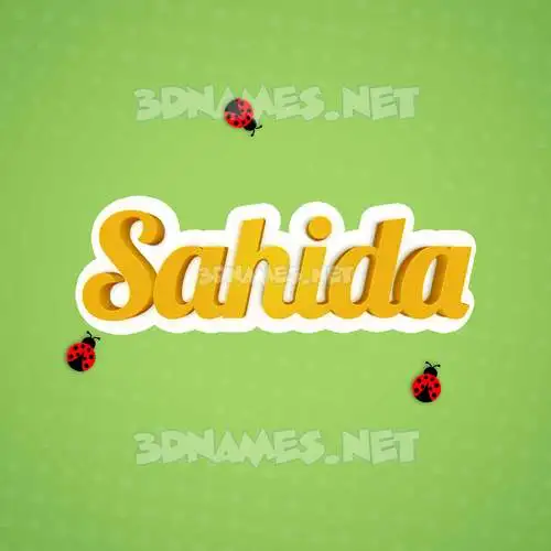 sahida in Ladybugs style - 3D name wallpaper