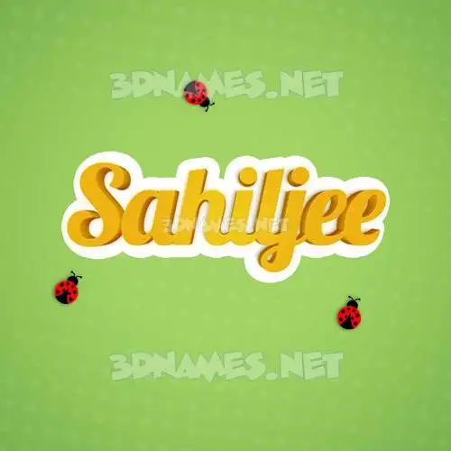sahiljee in Ladybugs style - 3D name wallpaper sahiljee in Ladybugs style - 3D name wallpaper