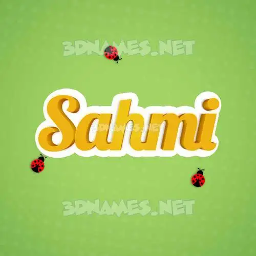 sahmi in Ladybugs style - 3D name wallpaper