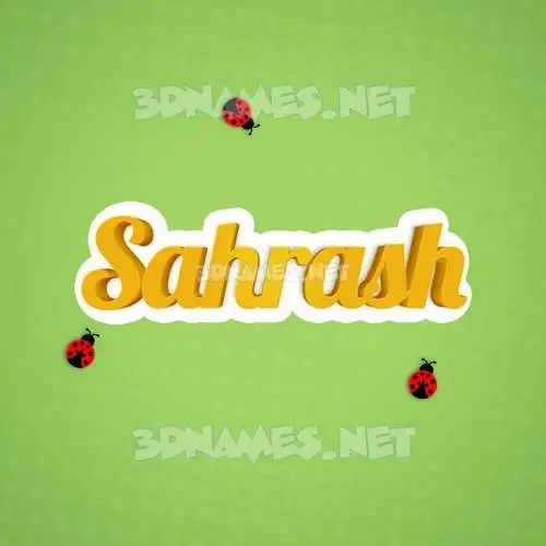 sahrash in Ladybugs style - 3D name wallpaper