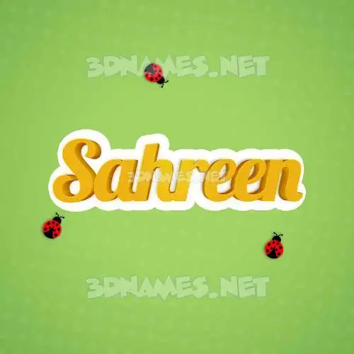 sahreen in Ladybugs style - 3D name wallpaper