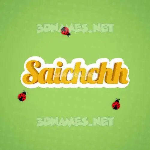 saichchh in Ladybugs style - 3D name wallpaper saichchh in Ladybugs style - 3D name wallpaper
