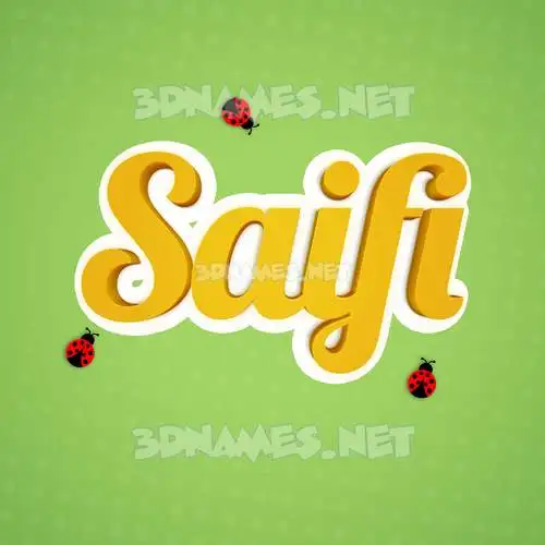 saifi in Ladybugs style - 3D name wallpaper saifi in Ladybugs style - 3D name wallpaper