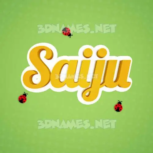 saiju in Ladybugs style - 3D name wallpaper