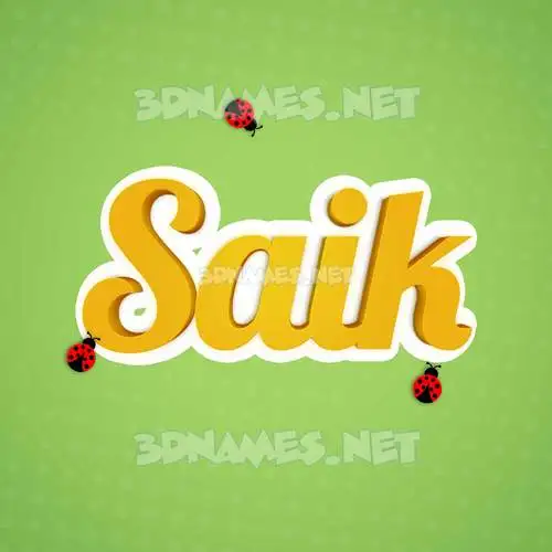 saik in Ladybugs style - 3D name wallpaper saik in Ladybugs style - 3D name wallpaper