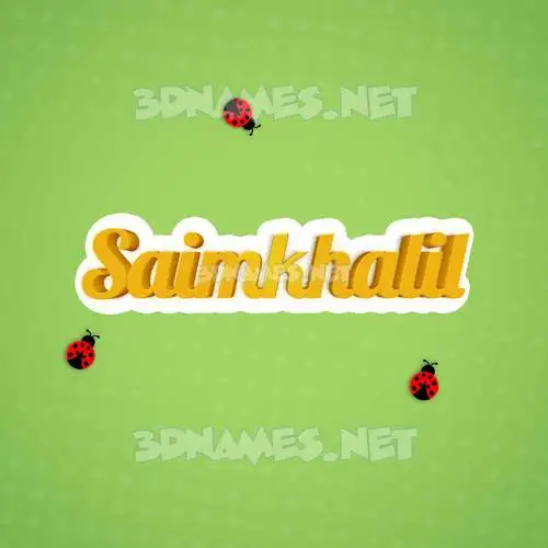 saimkhalil in Ladybugs style - 3D name wallpaper saimkhalil in Ladybugs style - 3D name wallpaper