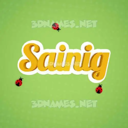 sainig in Ladybugs style - 3D name wallpaper