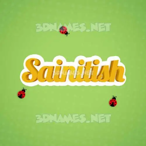 sainitish in Ladybugs style - 3D name wallpaper sainitish in Ladybugs style - 3D name wallpaper