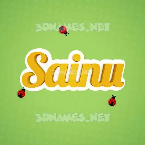 sainu in Ladybugs style - 3D name wallpaper sainu in Ladybugs style - 3D name wallpaper