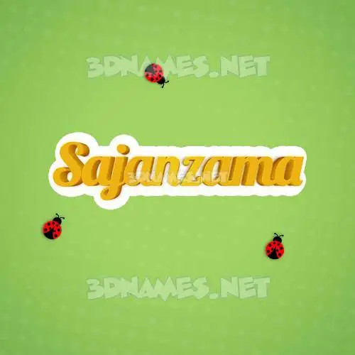 sajanzama in Ladybugs style - 3D name wallpaper