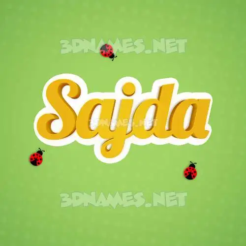 sajda in Ladybugs style - 3D name wallpaper sajda in Ladybugs style - 3D name wallpaper