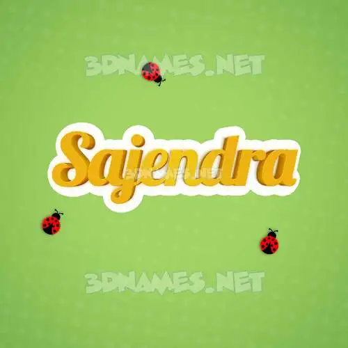 sajendra in Ladybugs style - 3D name wallpaper