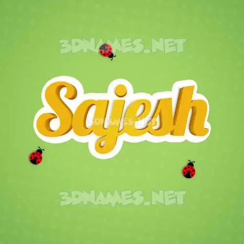 sajesh in Ladybugs style - 3D name wallpaper sajesh in Ladybugs style - 3D name wallpaper