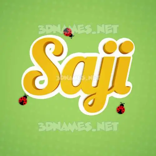 saji in Ladybugs style - 3D name wallpaper saji in Ladybugs style - 3D name wallpaper