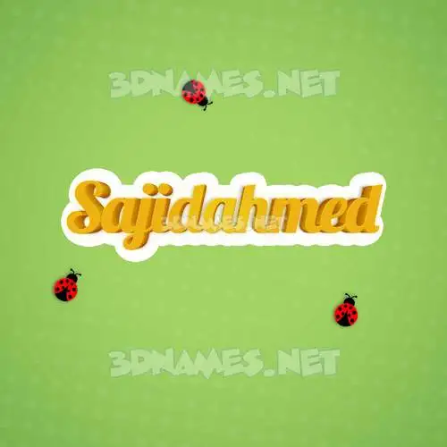 sajidahmed in Ladybugs style - 3D name wallpaper