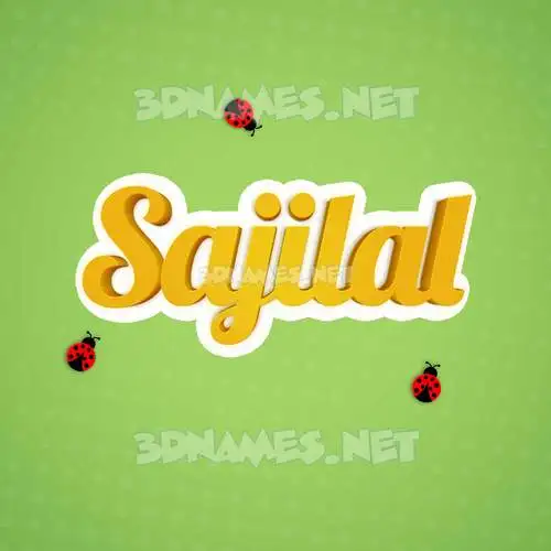 sajilal in Ladybugs style - 3D name wallpaper